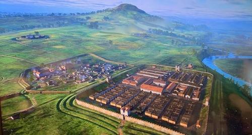 The Romans build Trimontium